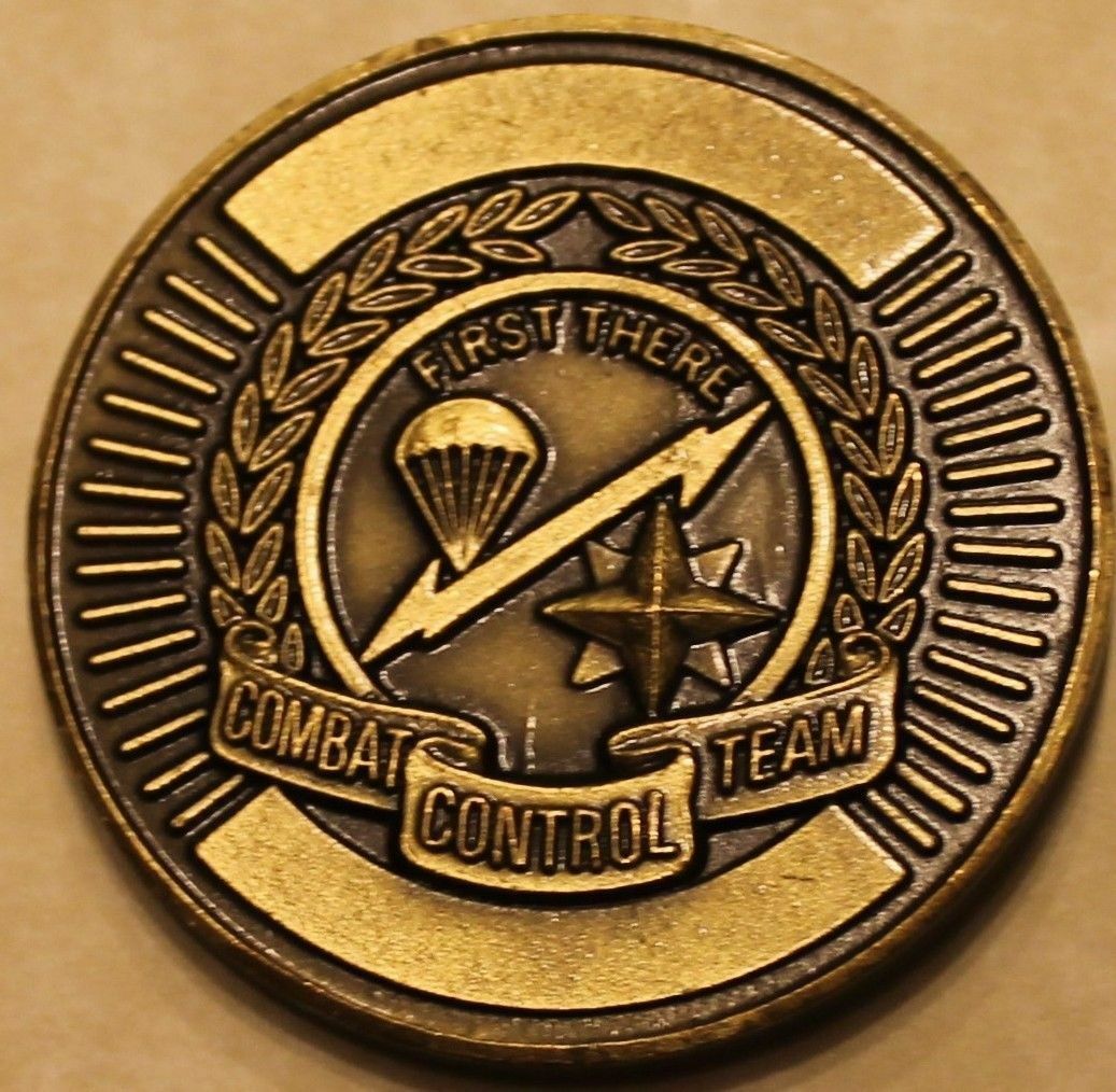 Combat Control Team Airborne Air Force Steinbeck Special Challenge Coin /  Army / Special Forces