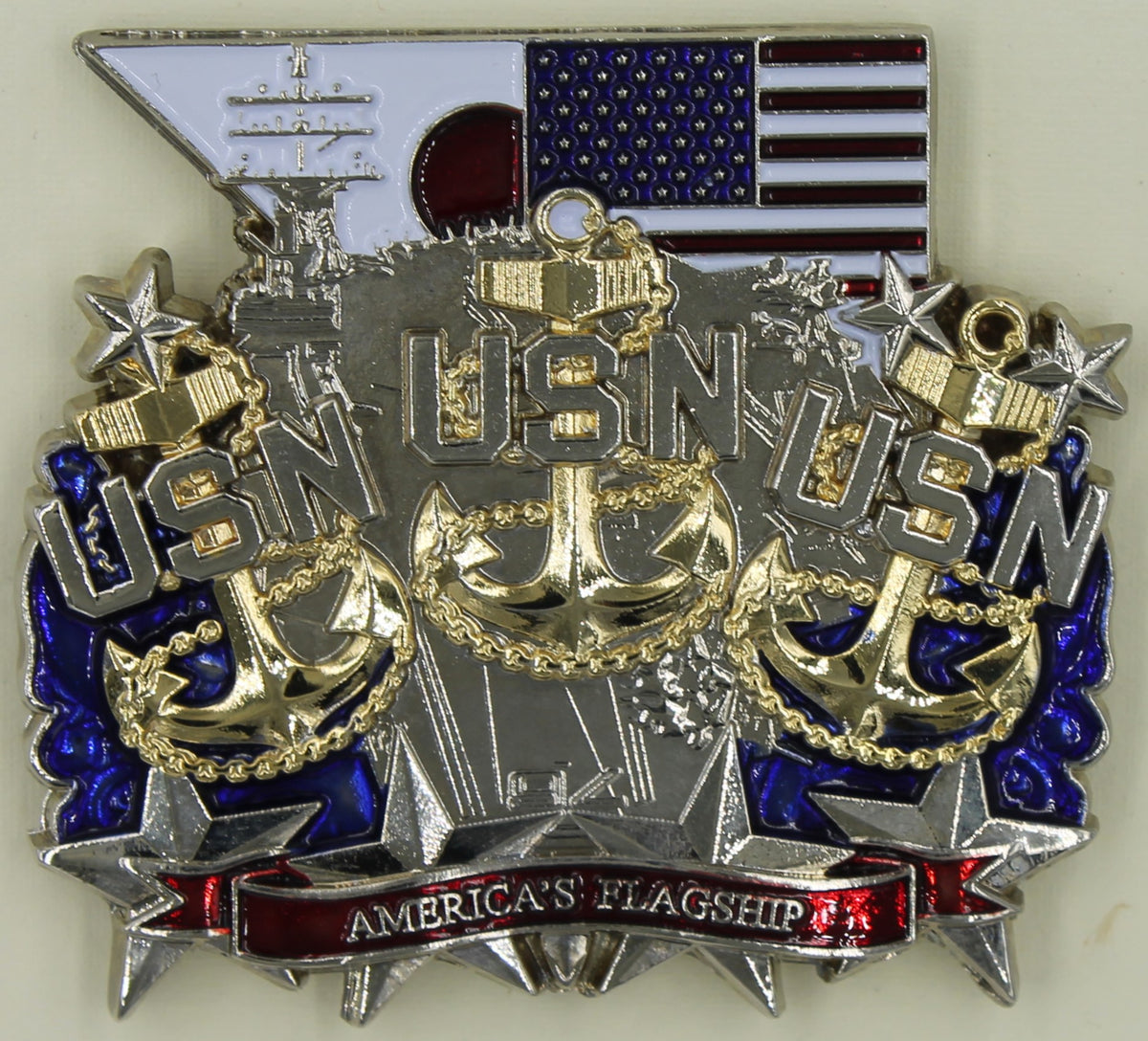 USS Ronald Reagan CVN-76 Chief's Mess Navy Challenge Coin
