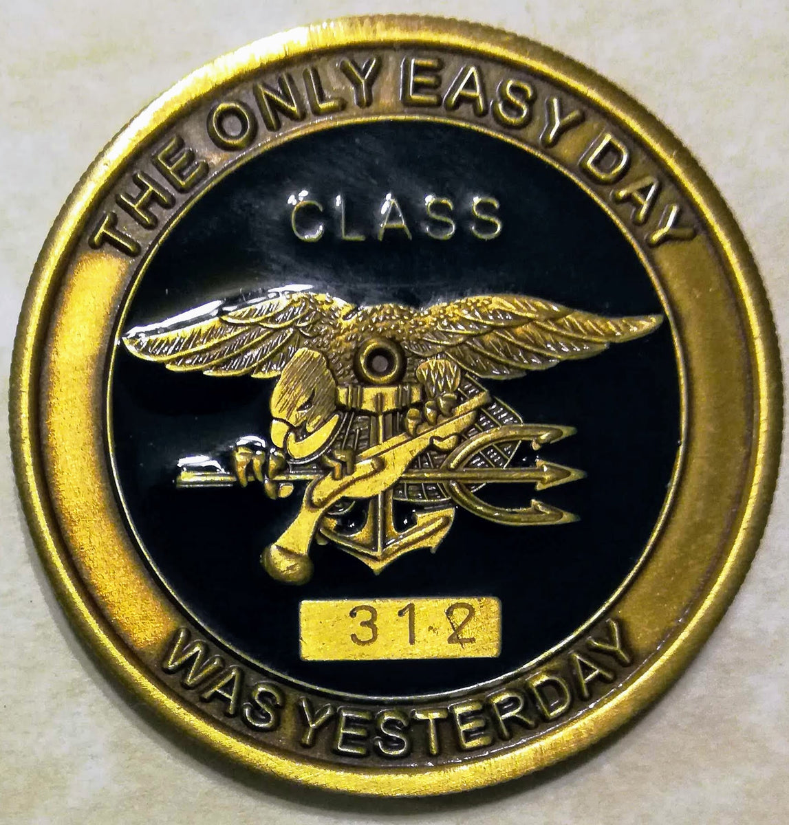 Naval Special Warfare Navy SEALs BUDS Class 312 Challenge Coin