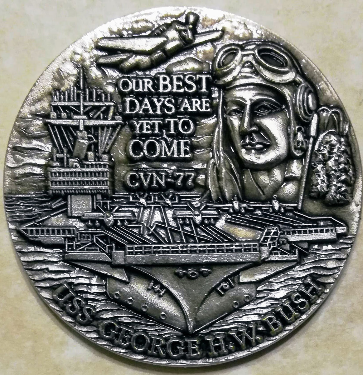 USS George H W Bush CVN-77 Navy Challenge Coin – Rolyat Military