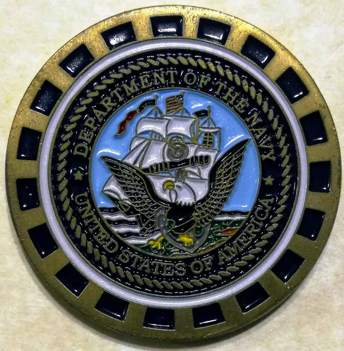 thumbnail image 2 of USS JFK CV-67 Navy Challenge Coin - Rolyat Military Collectibles 2 of 10
