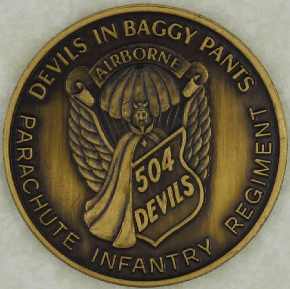 82nd Airborne 504th PIR Devil In Baggy Pants Army Challenge Coin – Rolyat  Military Collectibles