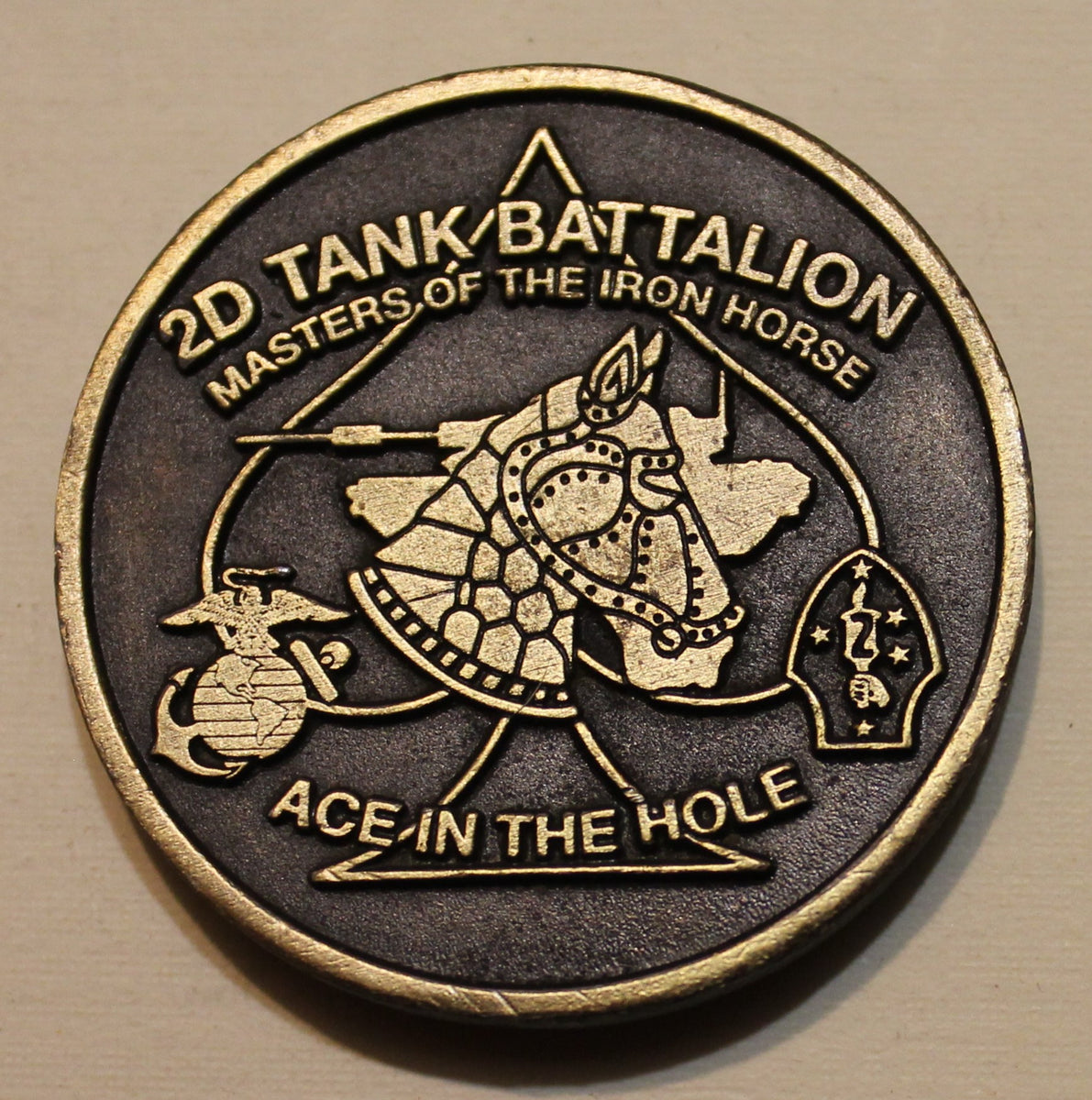 歩八五第二大隊 (歩兵第85連隊) 記章 2nd Tank Battalion Ace In The Hole Marine Corps Challenge Coin