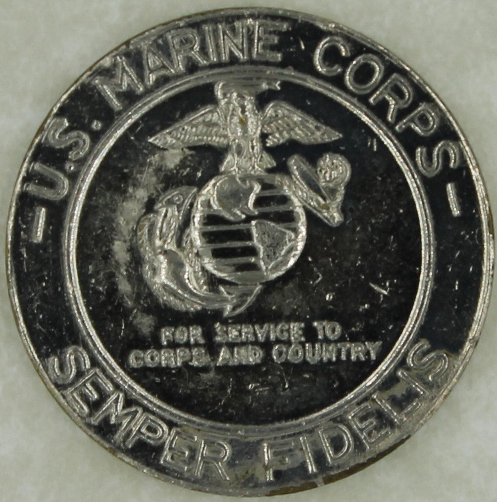 1st Marine Division Vietnam 1969 Silver Plated Bronze Marine Challenge Coin