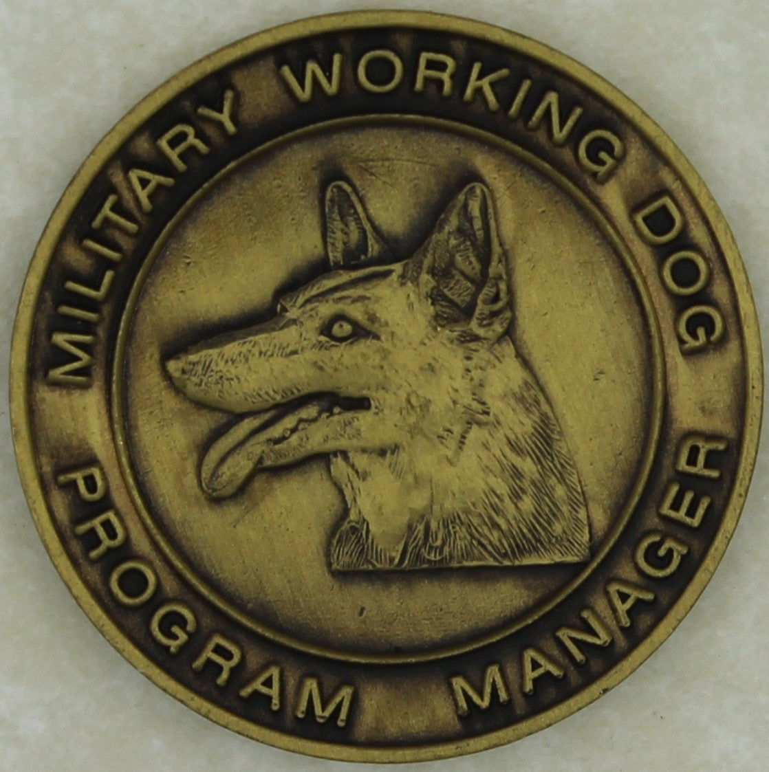K-9 Handler Working Dog Marine Law Enforcement Program Manager Challenge  Coin