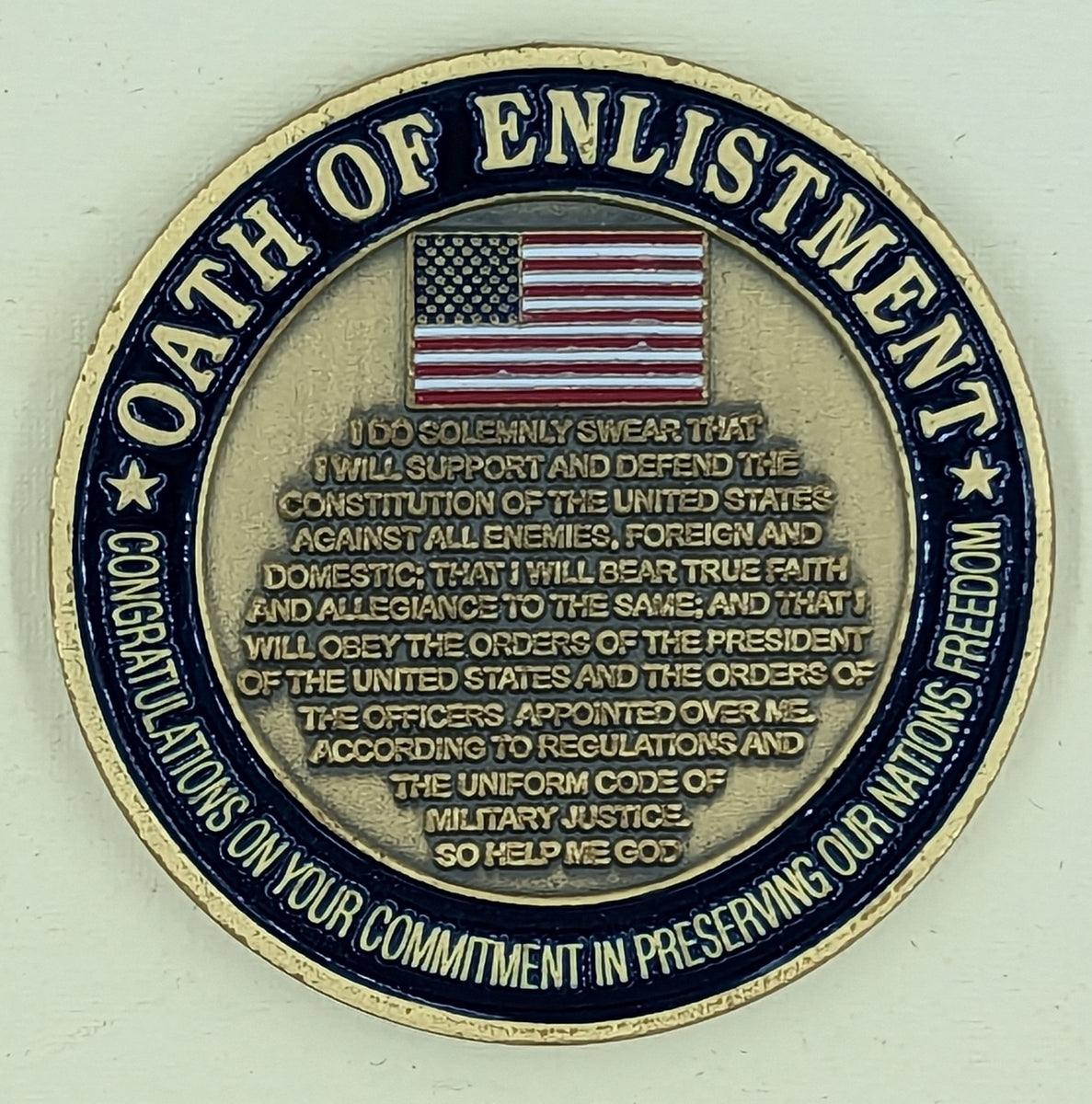 Uss Carl Vinson Oath Of Enlistment Navy Challenge Coin Rolyat