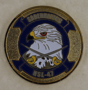 HSL-47 Saberhawks Navy Challenge Coin