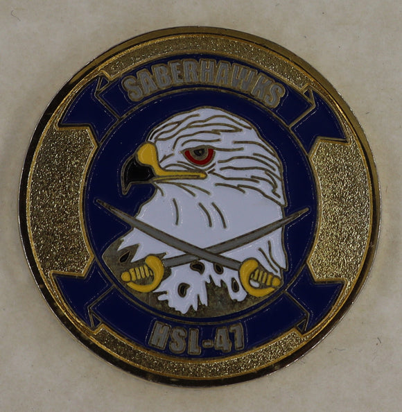 HSL-47 Saberhawks Navy Challenge Coin