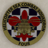 Helicopter Command Squadron Four Black Knights Navy Challenge Coin