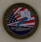 Helicopter Anti-Submarine Squadron Fourteen Chargers Navy Challenge Coin