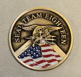 SEAL Team 18 / Eighteen Naval Special Warfare Task Element Charlie NSWTFE-C Deployment 2022 South Korea Bronze Navy Challenge Coin