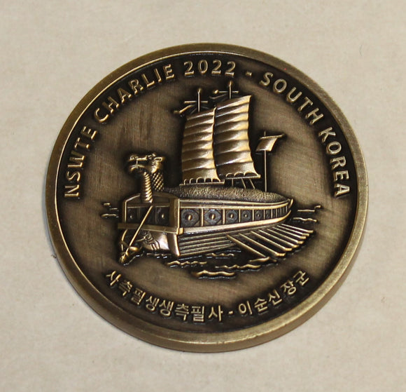 SEAL Team 18 / Eighteen Naval Special Warfare Task Element Charlie NSWTFE-C Deployment 2022 South Korea Bronze Navy Challenge Coin