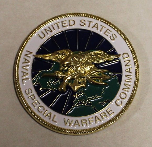 Command Master Chief CMC J T Linzy Naval Special Warfare Command SEAL Challenge Coin