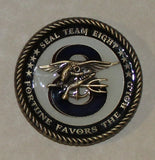 Commander SEAL Team 8 / Eight Fortune Favors The Bold Navy Challenge Coin