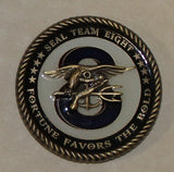 Commander SEAL Team 8 / Eight Fortune Favors The Bold Navy Challenge Coin