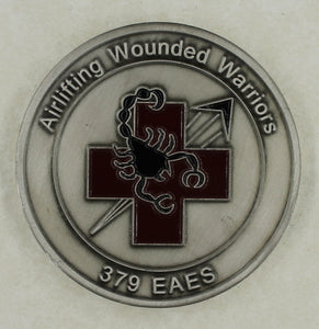 Airlifting Wounded Warriors 379 EAES OIF OEF Air Force Challenge Coin