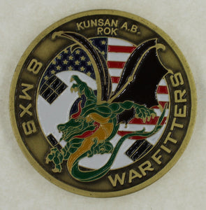 8 MXS Warfitters Kunsan AB ROK Air Force Challenge Coin