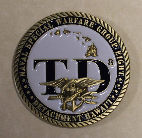 Naval Special Warfare Group 8 - Eight Training DET 8 Hawaii Navy SEAL Challenge Coin