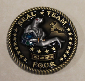 SEAL Team 4 / Four / Heritage Underwater Demolition Team UDT-21 Frogman Navy Challenge Coin