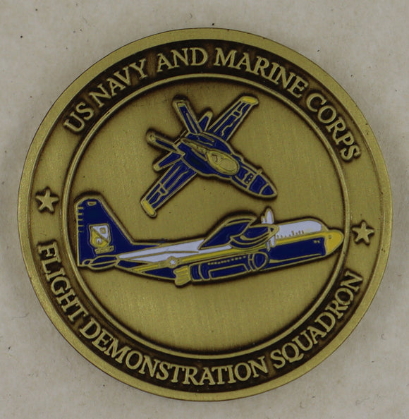 US Navy and Marine Corps Flight and Demonstration Sq Navy/Marine Challenge Coin