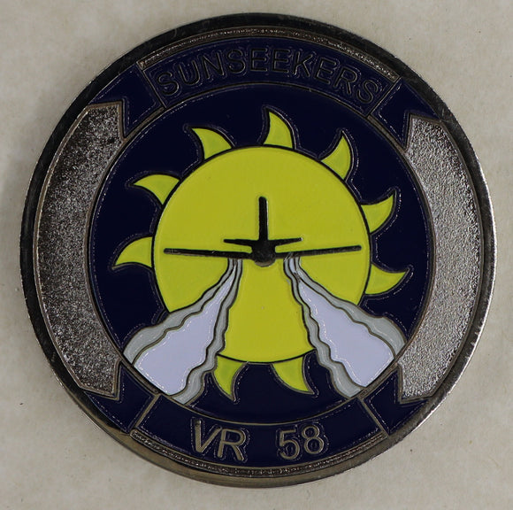 Fleet Logistics Support Squadron 58 (VR-58) Sunseekers CPO Mess Navy Challenge Coin