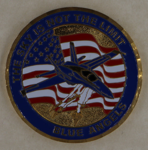 Blue Angels The Sky Is Not The Limit Fat Albert Airlines Navy Challenge Coin
