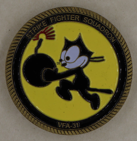 VFA-31 Fighting 31 Felix Rules Navy Challenge Coin