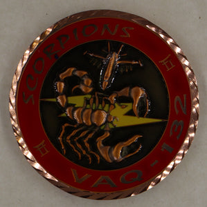 Electromagnetic Attack Squadron 132 (VAQ-132) Scorpions Navy Challenge Coin