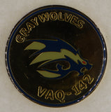 Electromagnetic Attack Squadron 142 (VAQ-142) Gray Wolves Navy Challenge Coin