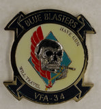 Strike Fighter Squadron 34 (VFA-34) Blue Blasters CPO Mess Navy Challenge Coin