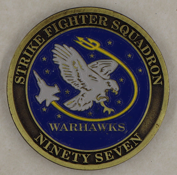 Strike Fighter Squadron 97 (VFA-97) Warhawks Navy Challenge Coin