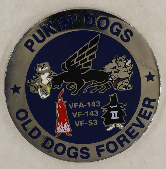 Strike Fighter Squadron 143 (VFA-143) Pukin' Dogs Navy Challenge Coin