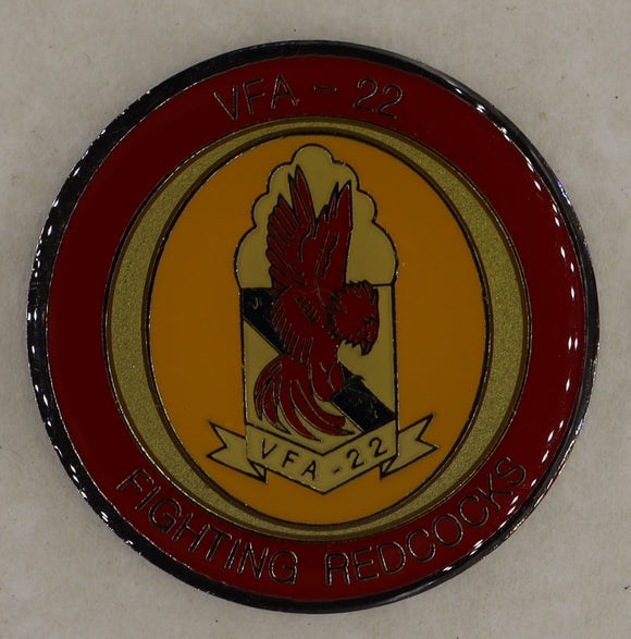 Strike Fighter Squadron 22 (VFA-22) Fighting Redcocks Navy Challenge Coin