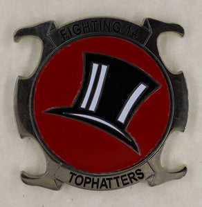Strike Fighter Squadron 14 (VFA-14) Tophatters Navy Challenge Coin