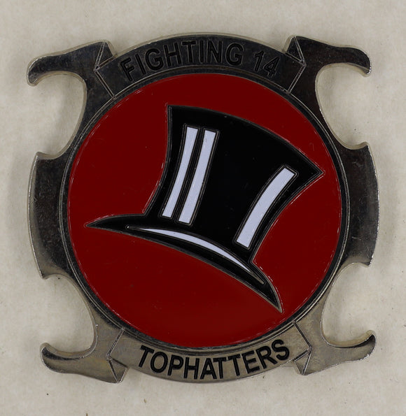 Strike Fighter Squadron 14 (VFA-14) Tophatters Navy Challenge Coin