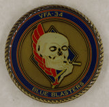 Strike Fighter Squadron 34 (VFA-34) Blue Blasters Navy Challenge Coin