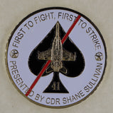 Strike Fighter Squadron 41 (VFA-41) Black Aces CDR Shane Sullivan Navy Challenge Coin