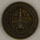 Strike Fighter Squadron 147 (VFA-147) Argonauts Navy Challenge Coin
