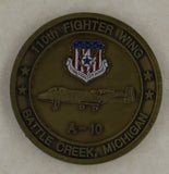 110th Fighter Wing Michigan Air National Guard A-10 Air Force Challenge Coin
