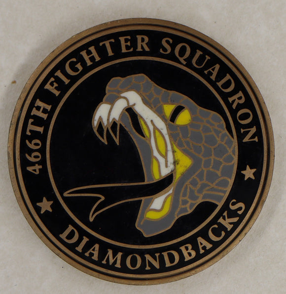 466th Fighter Squadron Diamondbacks Air Force Challenge Coin