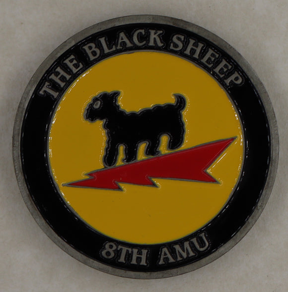 8th Aircraft Maintenance Unit The Black Sheep Air Force Challenge Coin