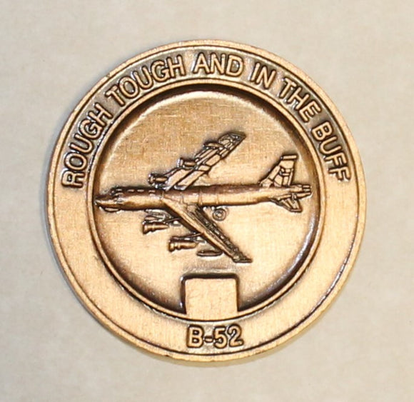 23rd Bomb Squadron B-52 Bomber Rough Tough and in the BUFF bronze Air Force Challenge Coin