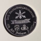 82nd Airborne Division 3rd Battalion 4th Air Defense Artillery Silver Army Challenge Coin