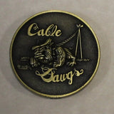 CABLE DAWG BY GOD Communications / Comm E&I Bronze Air Force Challenge Coin