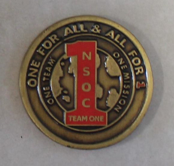 National Security Agency NSA National Security Operations Center NSOC SIGINT Team One / 1 Spying Challenge Coin