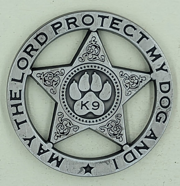 May The Lord Protect My Dog And I K-9 Police Challenge Coin