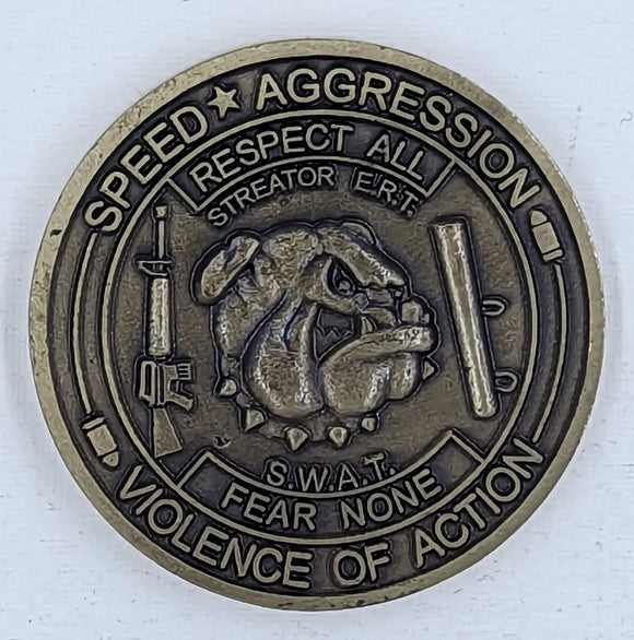Streator Police Dept Respect All Fear None Challenge Coin