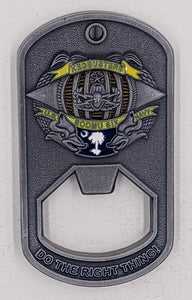 EOD Mobile Unit Six Bottle Opener Navy Challenge Coin