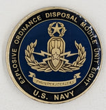 EOD Mobile Unit Eight Navy Challenge Coin