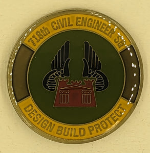 718th Civil Engineer Squadron Air Force Challenge Coin